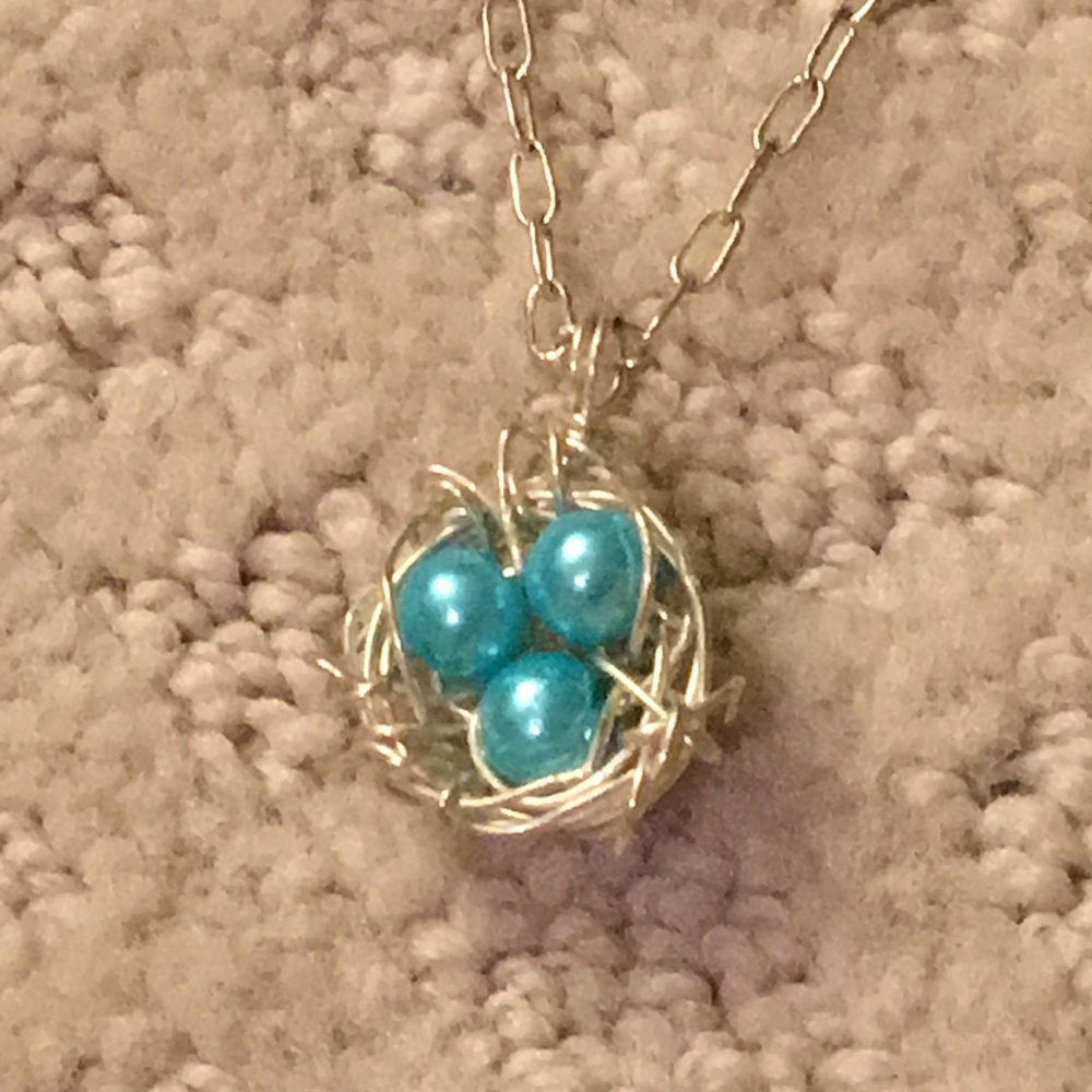 3 Eggs In A Nest Necklace